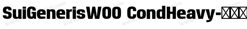 SuiGenerisW00 CondHeavy字体转换